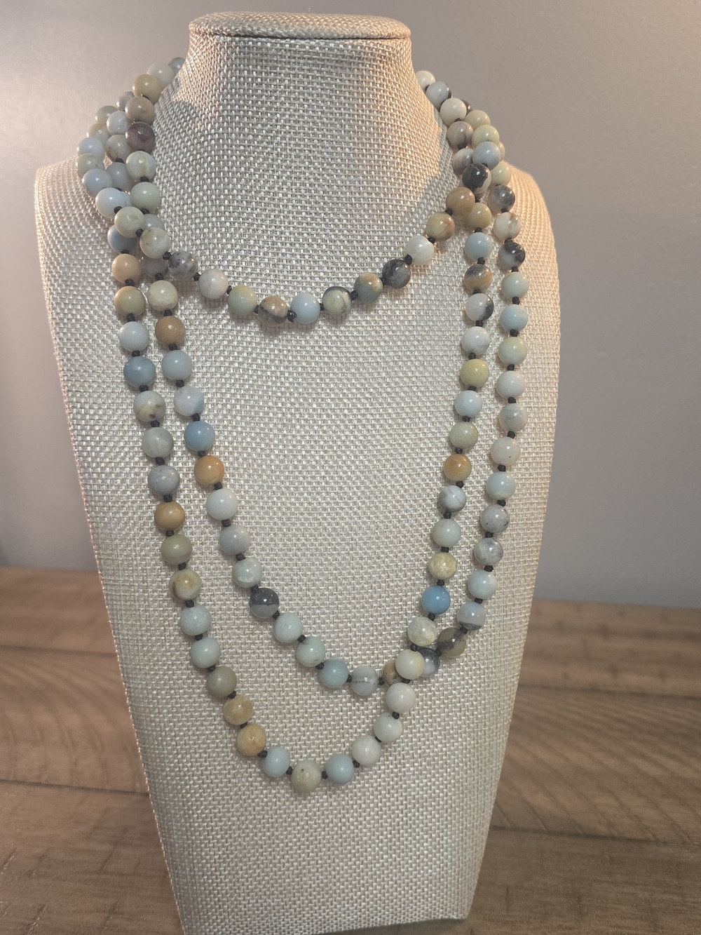 Amazonite Beaded Multi-Color Long Necklace - Women Jewelry
